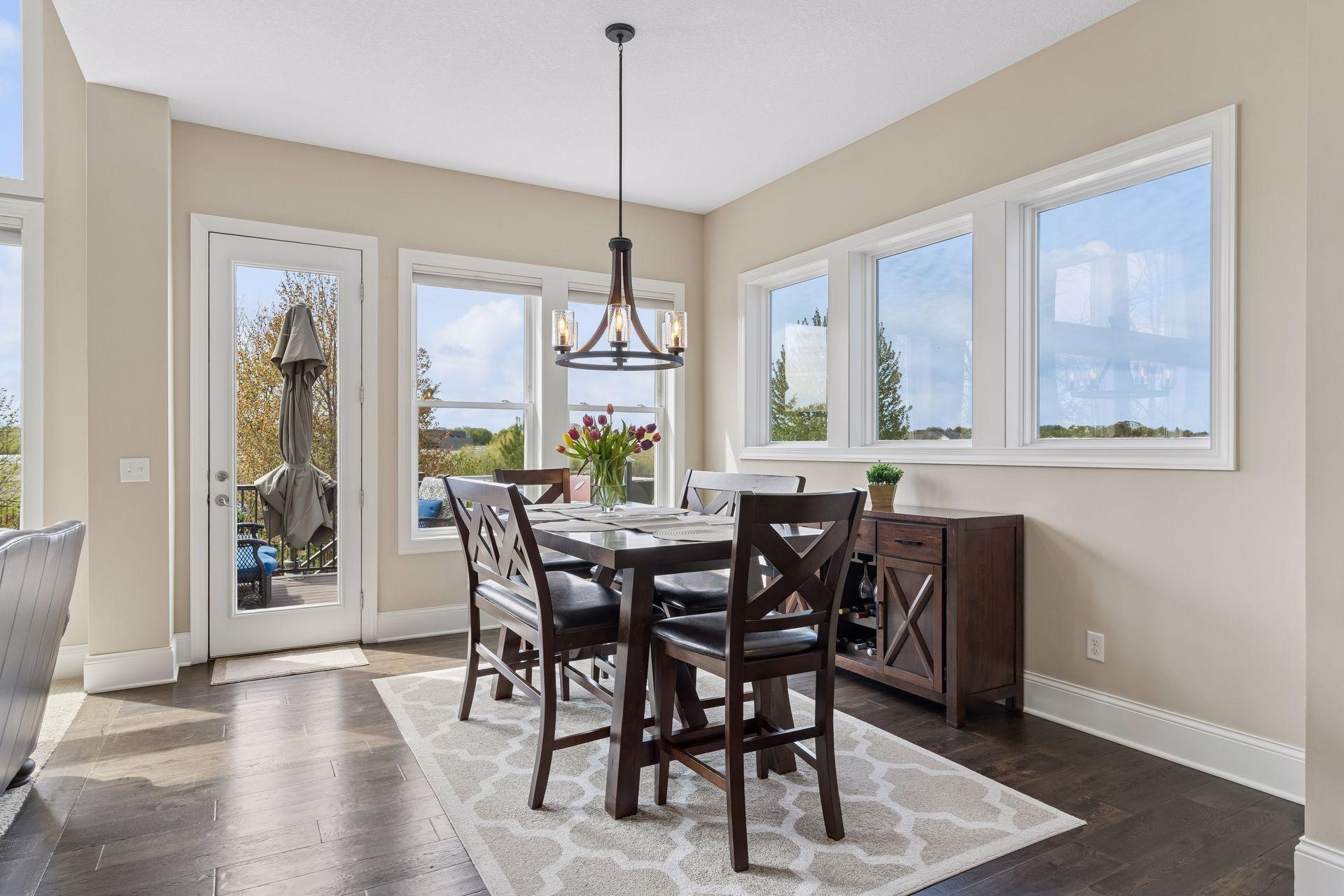 The dining room leads to your outdoor BBQ entertaining space.
