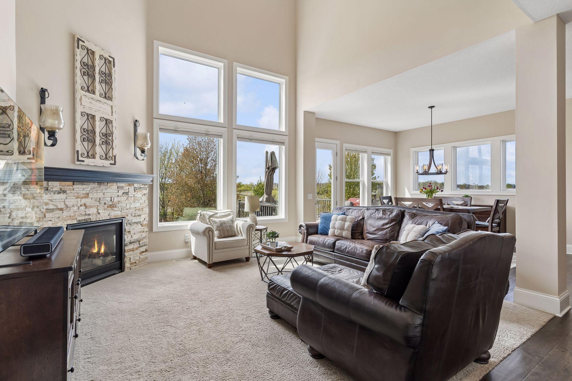Cozy up anytime here in this wonderful space.