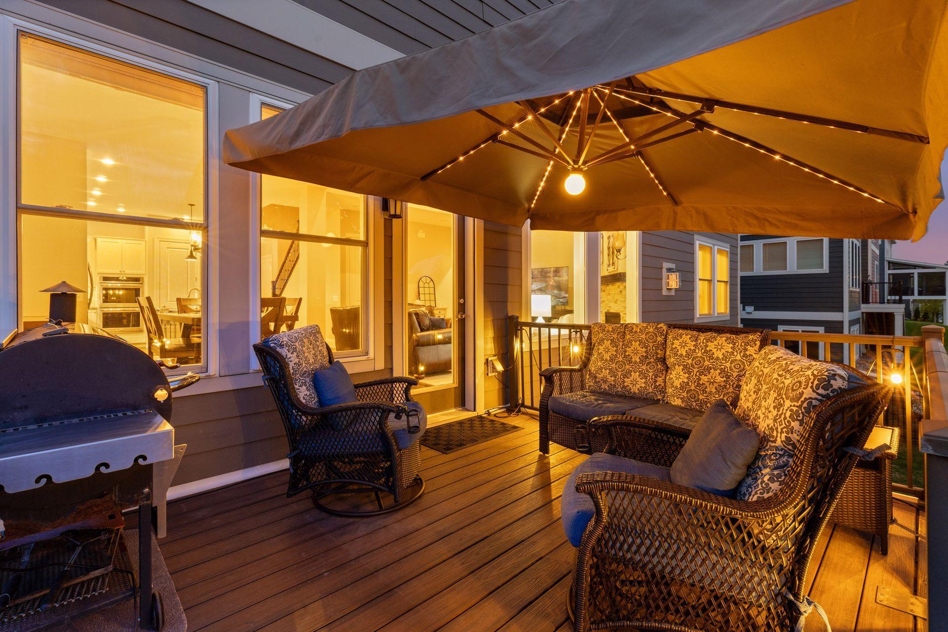 In the evening, bring a glass of your favorite and relax under the stars and moonlight.