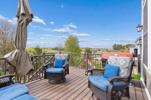 Step outside on your deck to grill those hamburgers, shrimp stir fry or steaks.