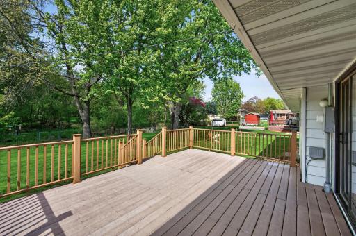Roomy deck with maintenance-free boards & new railings