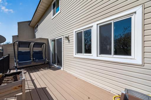 New Deck opens from sliding doors off the main floor Living Room