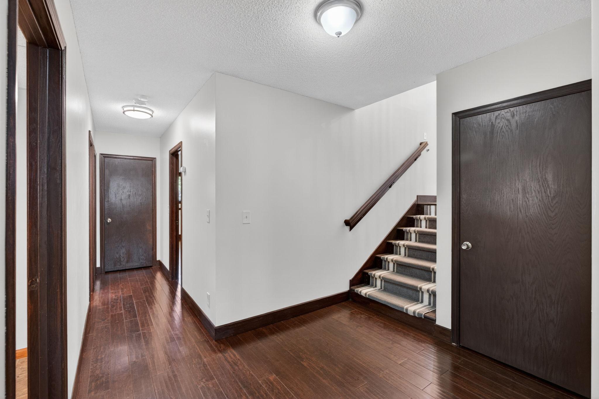 Stairwell from main floor to lower level.