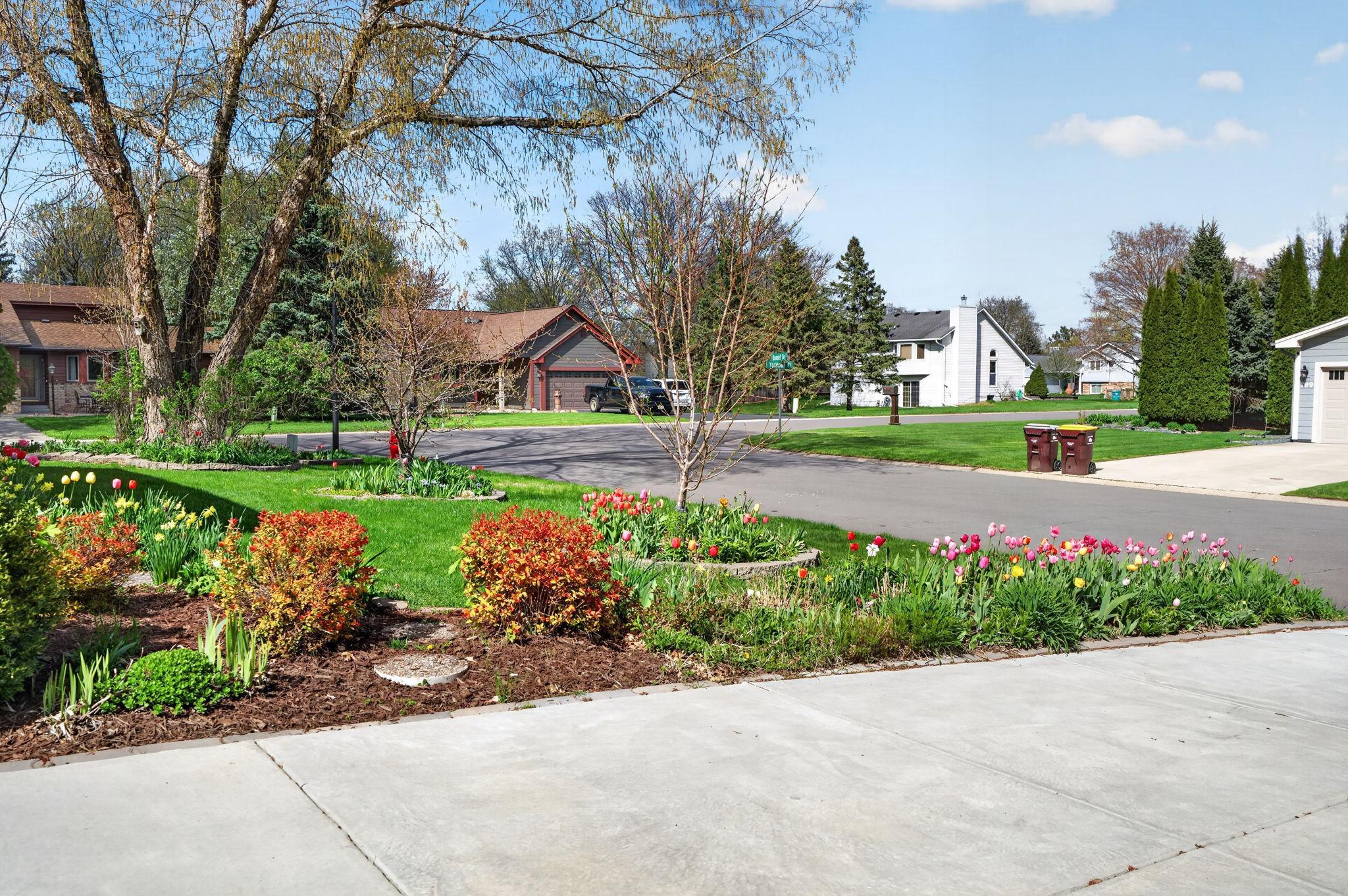 Beautifully landscaped yard