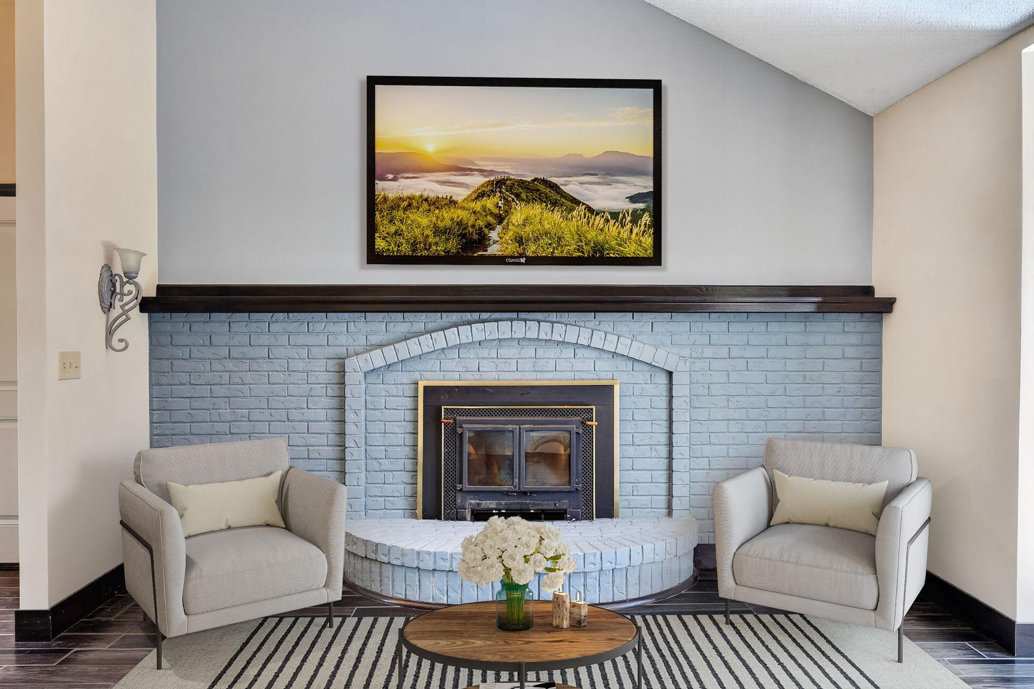 virtually staged *electric fireplace to be installed prior to closing*