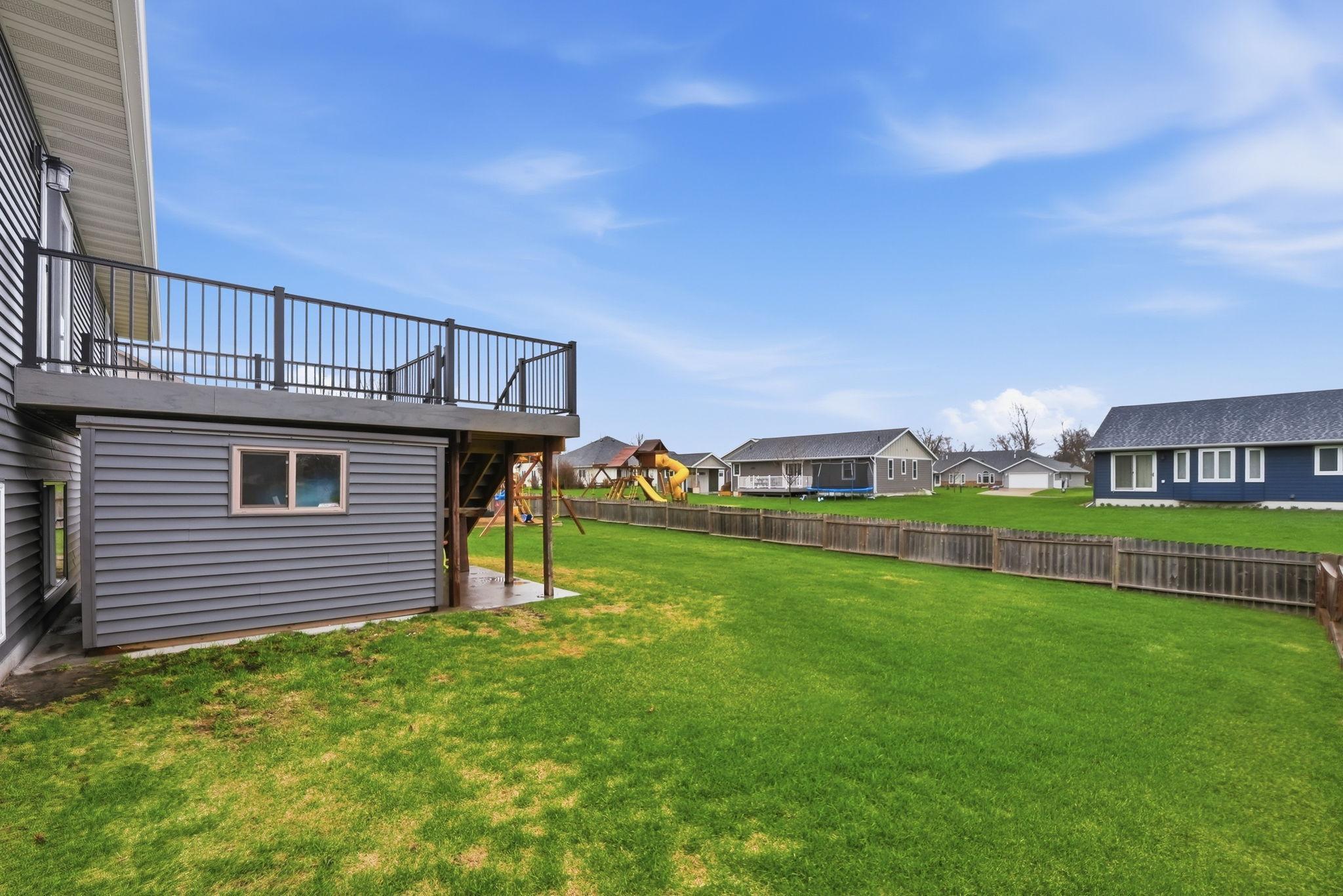 Backyard space for all your outdoor activities.