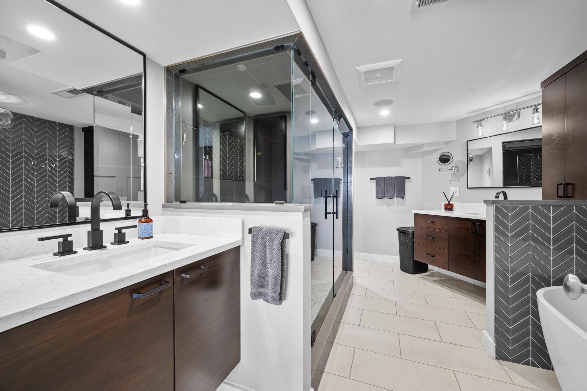 Exceptional private primary bath.