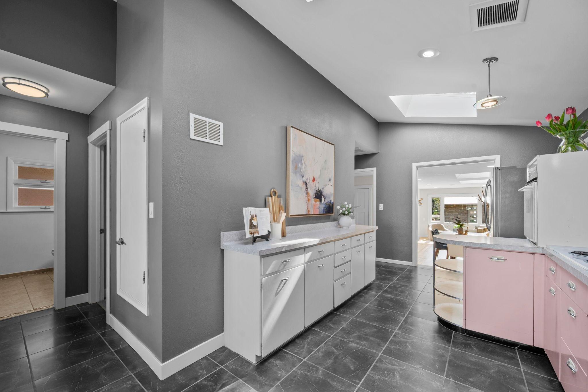 Pantry located at side of kitchen