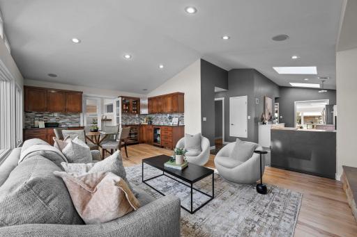 Custom cabinets at the other end of the Great room for ease of entertaining.