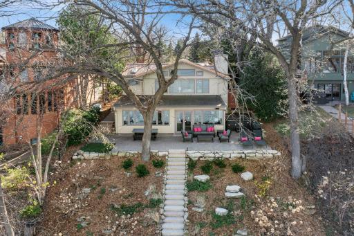 Patio area expands the width of the home.
