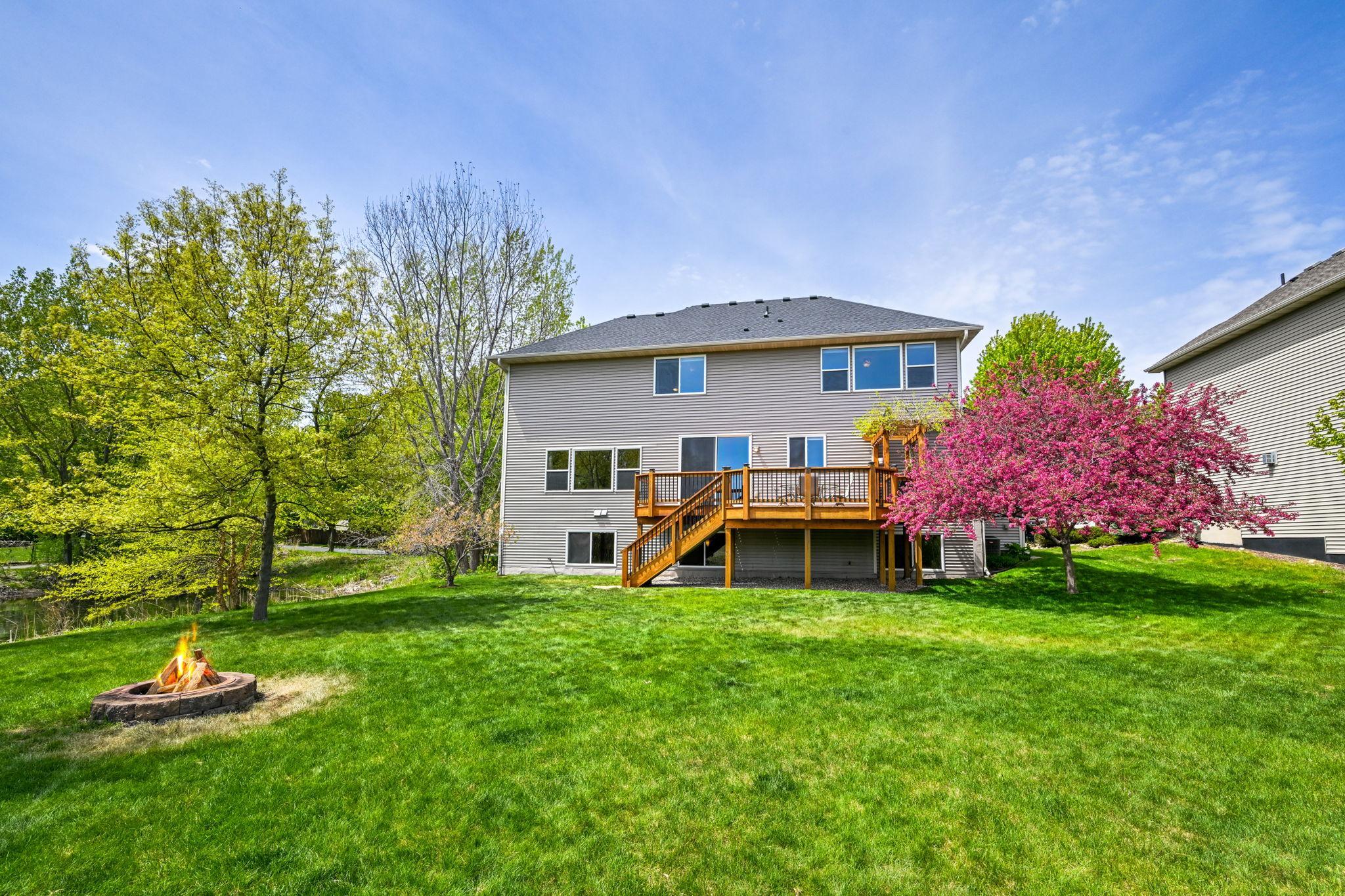 Rear view of home.