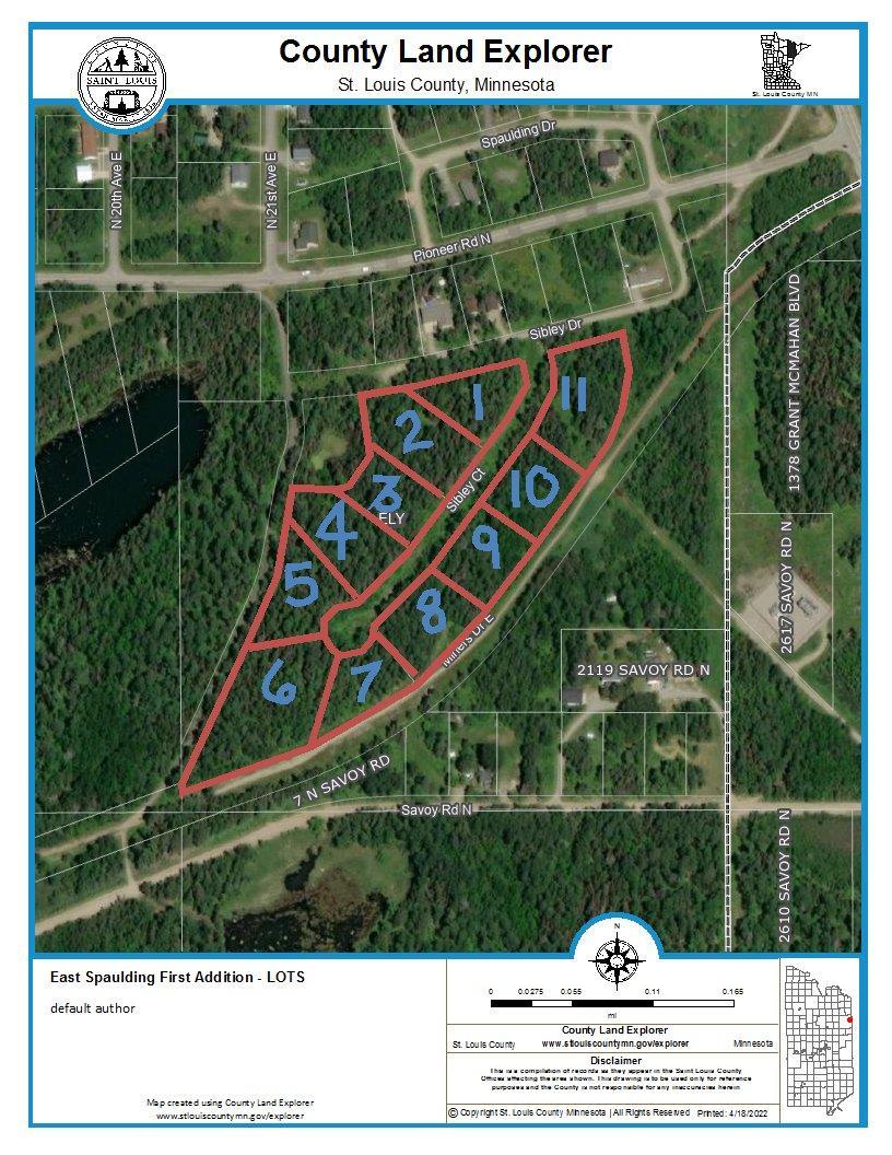 Lot 8 - Sibley Ct is a culdesac. The backside of the property is a multi-use trail.