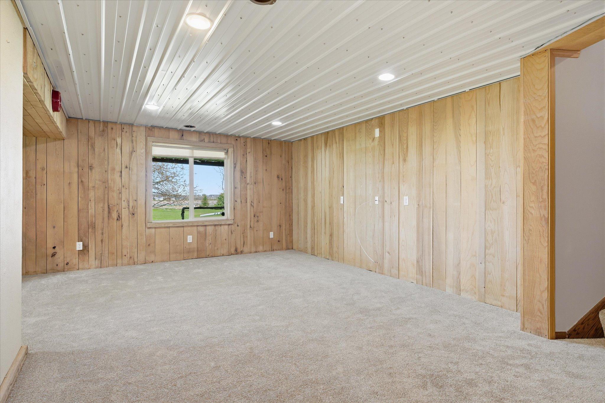 Another view of the large family room area on the lower walkout level