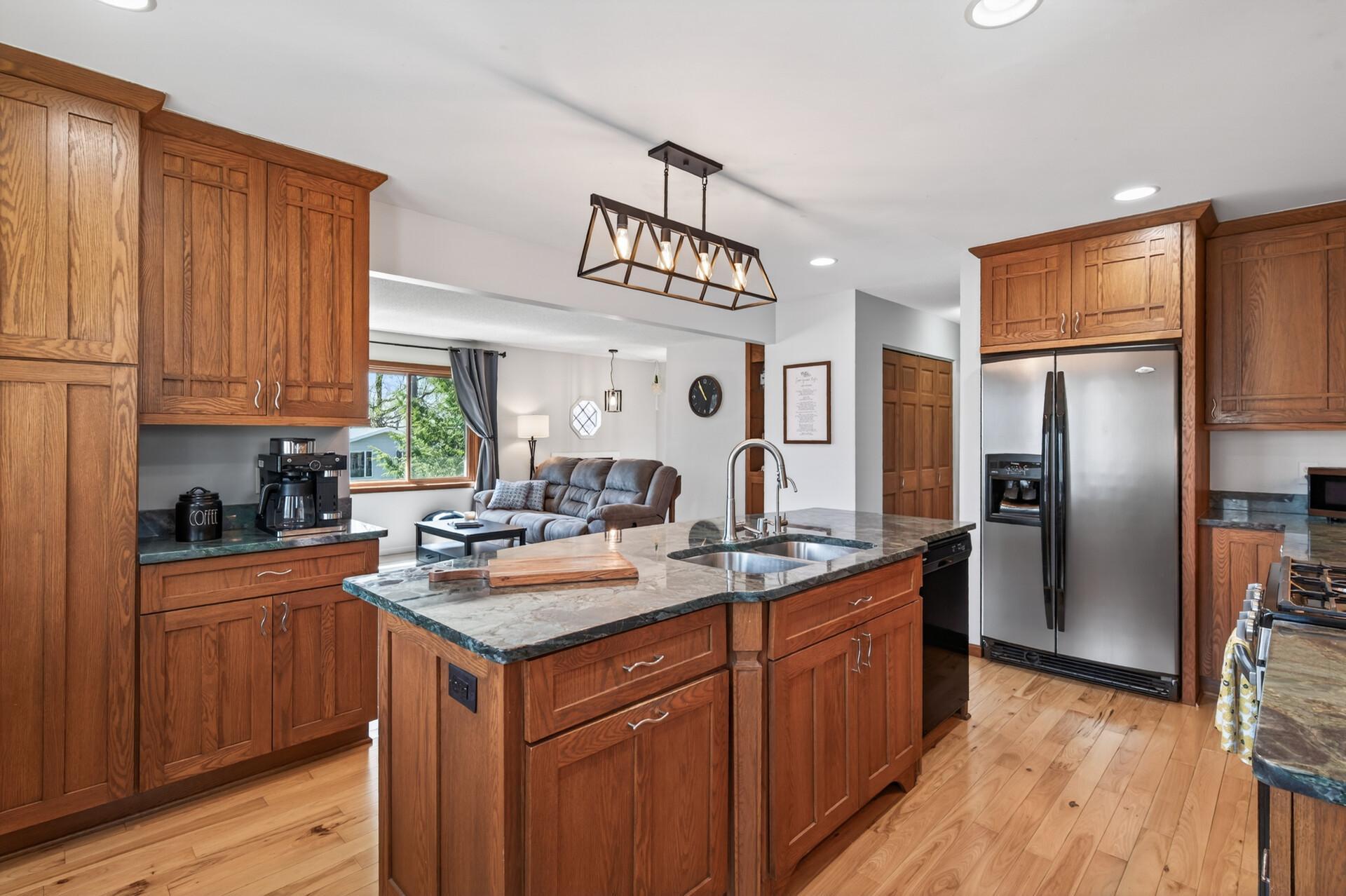 You won't lack in storage/prep space in this kitchen!