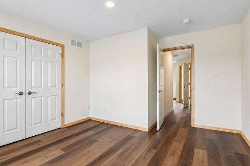 Large walk in closet. Hallway bath is right nearby.