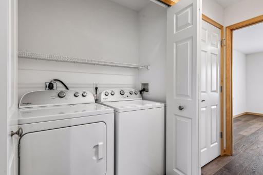 Convenient located laundry on the second floor. Handy linen closet is adjacent.