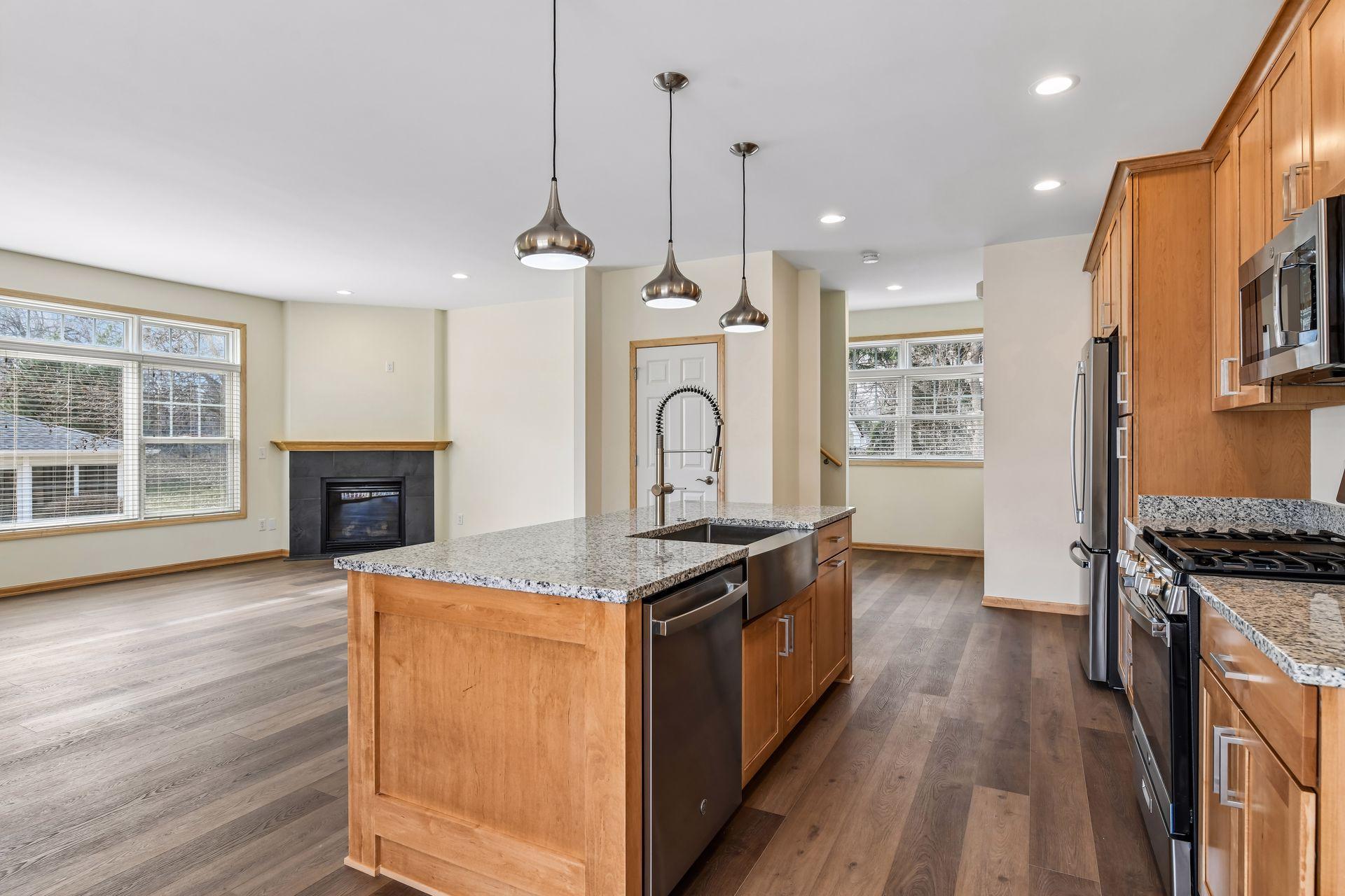 Modern finishes and clean lines in every room.