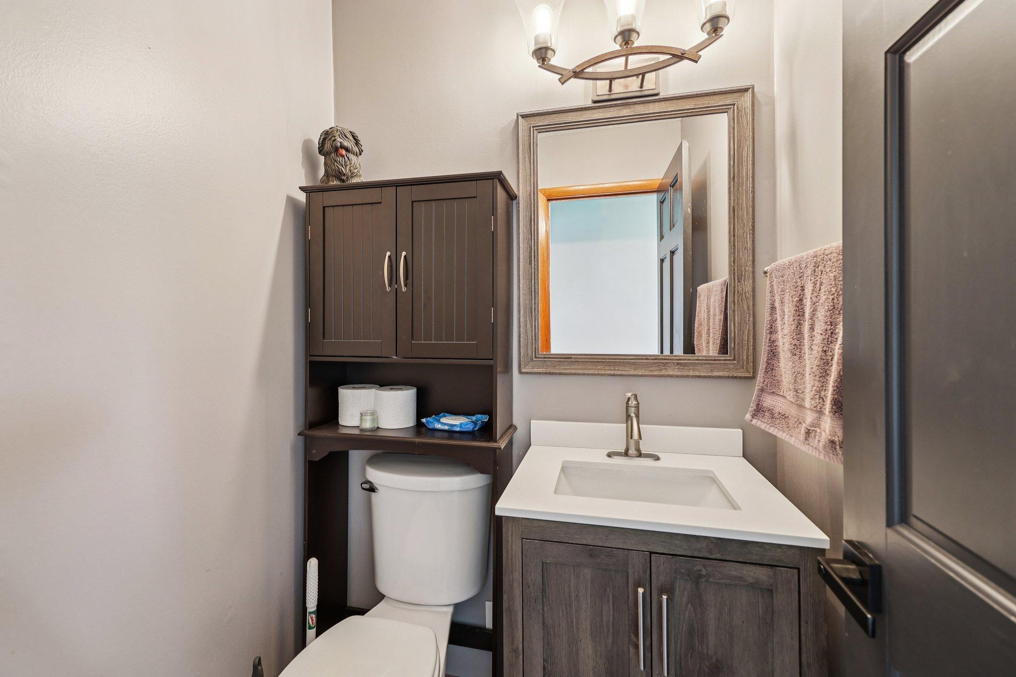 Convenient half bath on the main floor