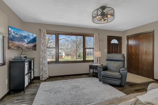 Tiled entry flows nicely into the living spaces on the main level