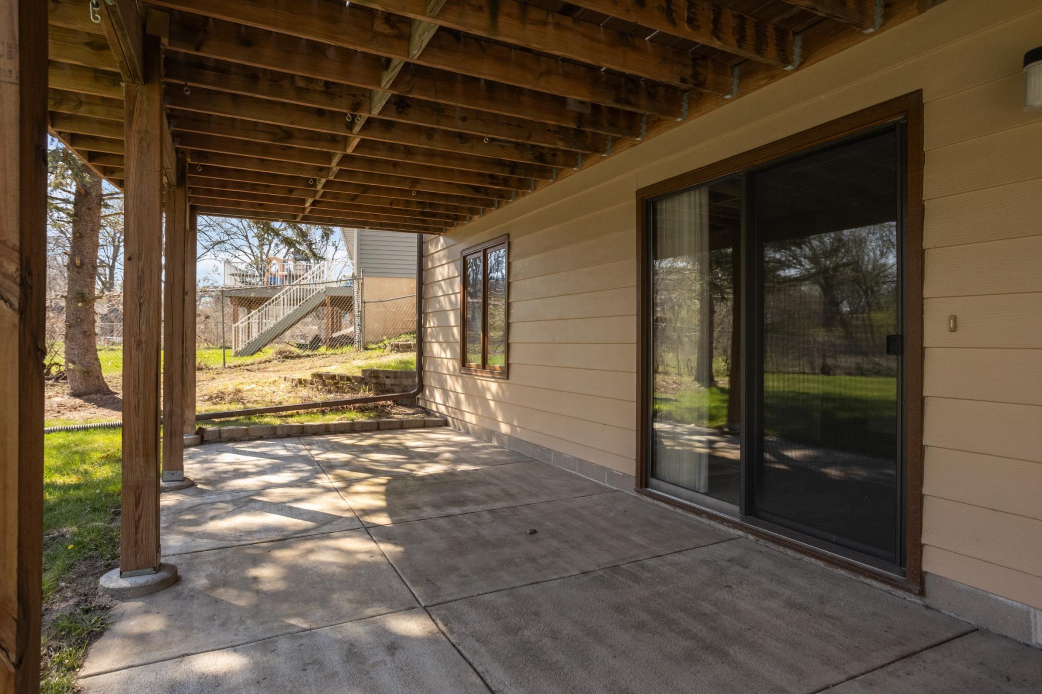 Patio area off family room