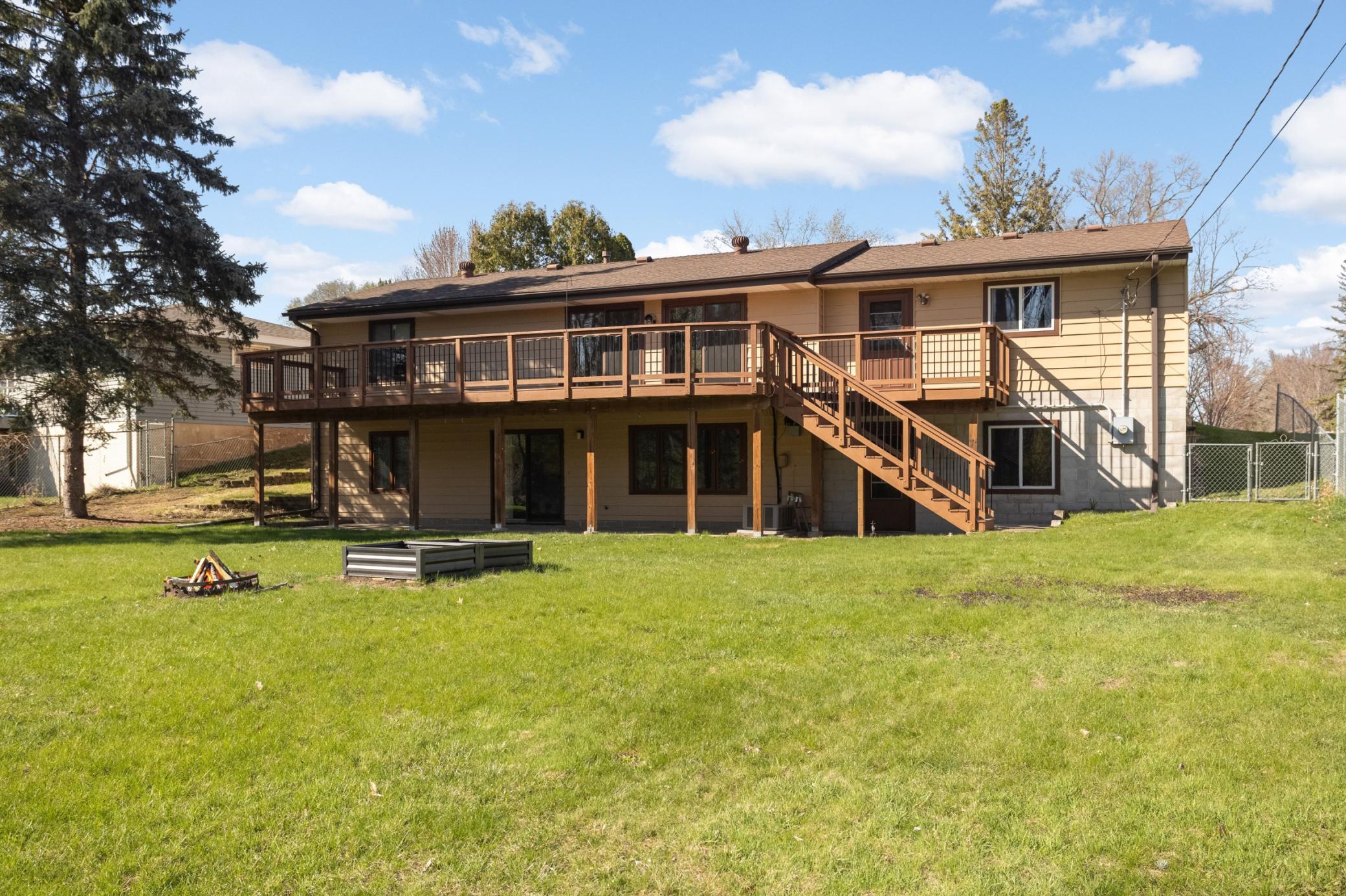 Lots of room to roam in this fenced in backyard