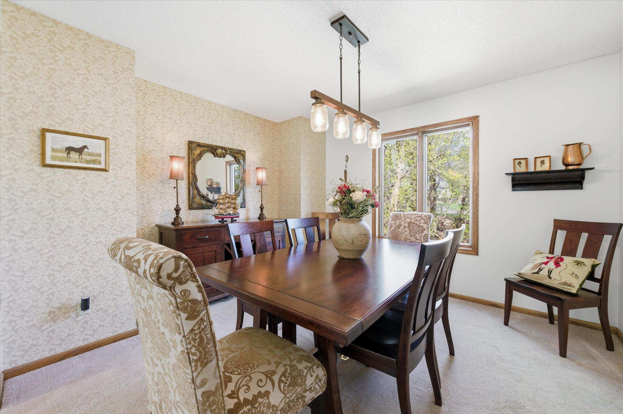 The dining room also has a nice "nook" which is perfect for your hutch.
