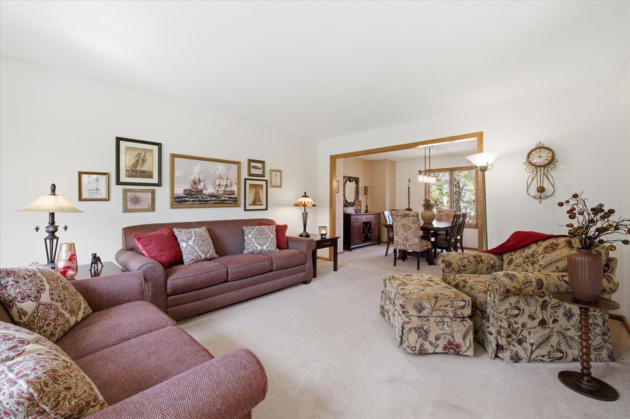 The home has a nice flow to it and the living room and dining room connect wonderfully and makes your entertaining easy.