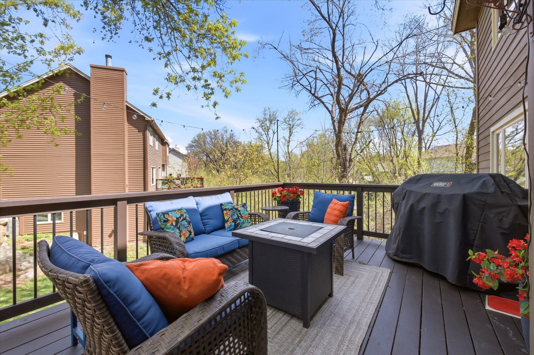 You will love the peacefulness of this big deck!