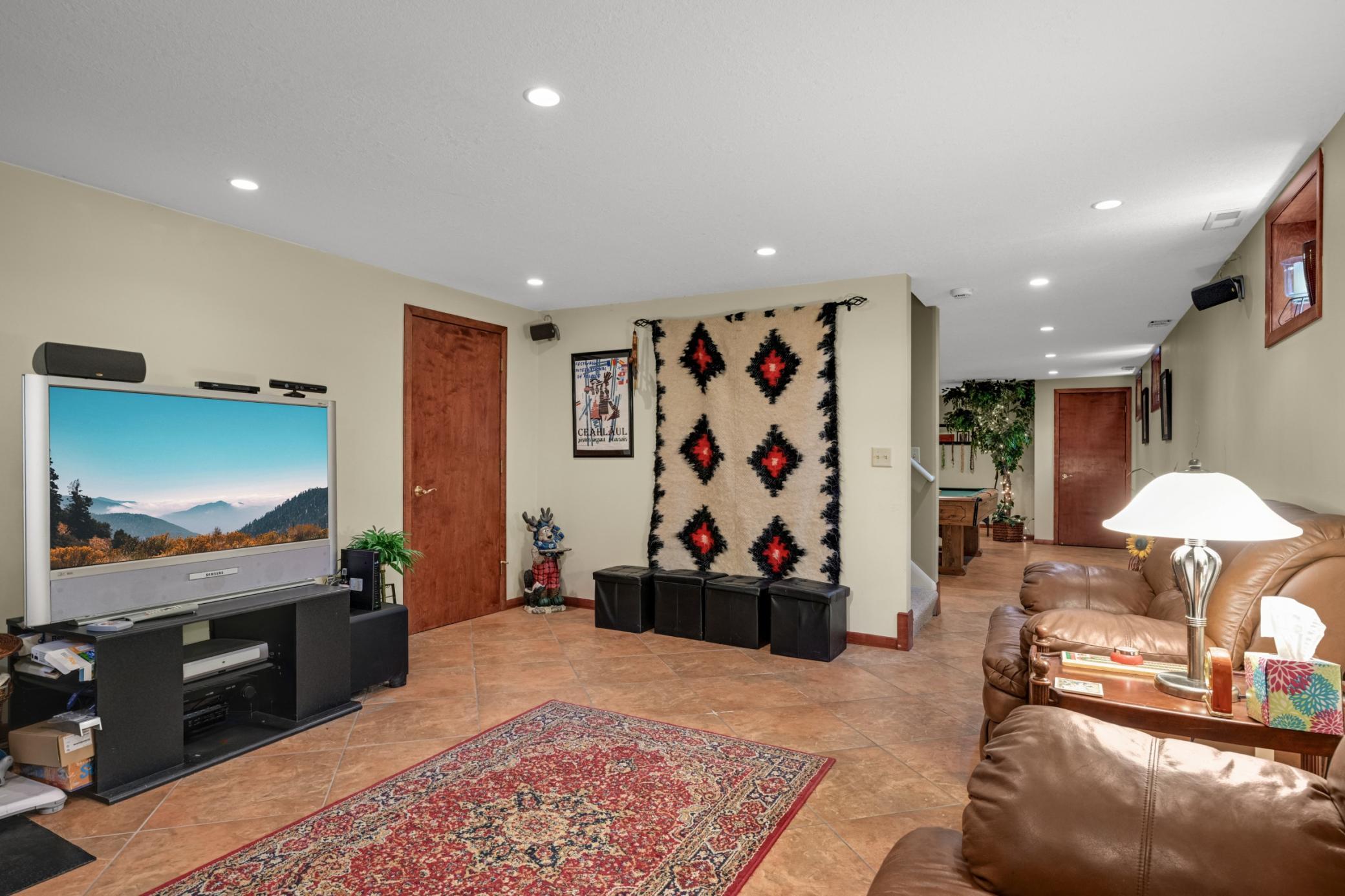 Family Room in Lower Level