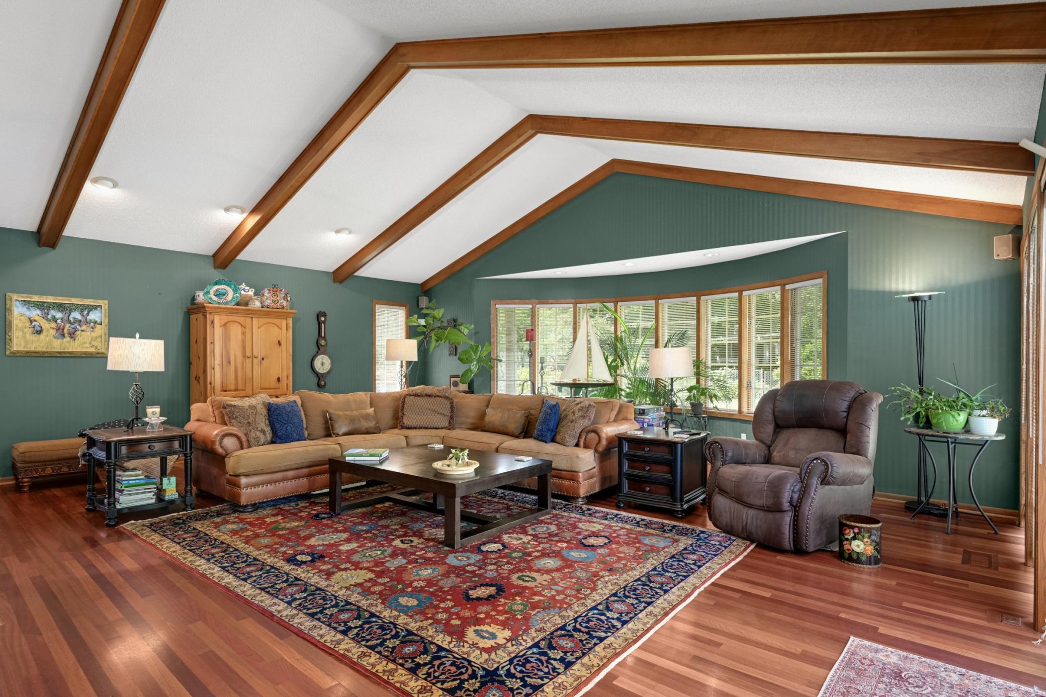 Vaulted Ceilings with Brazilian Cherry Wood Floors