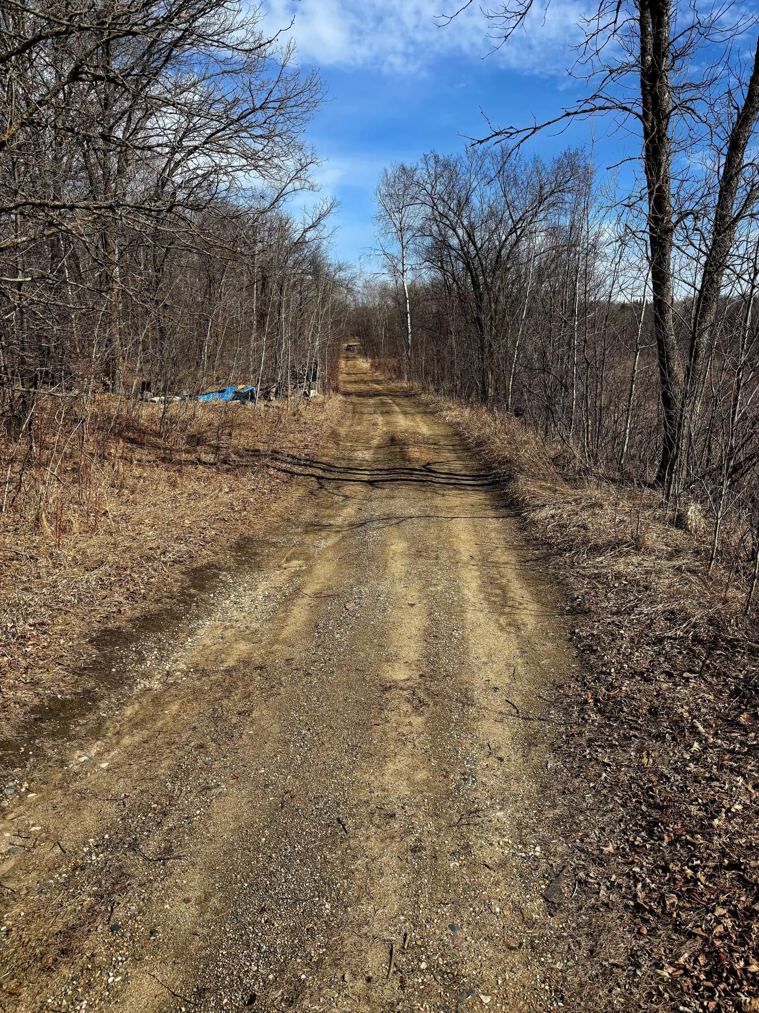 Driveway entrance facing North
