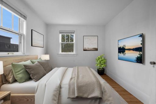 A conveniently located main-level bedroom.
