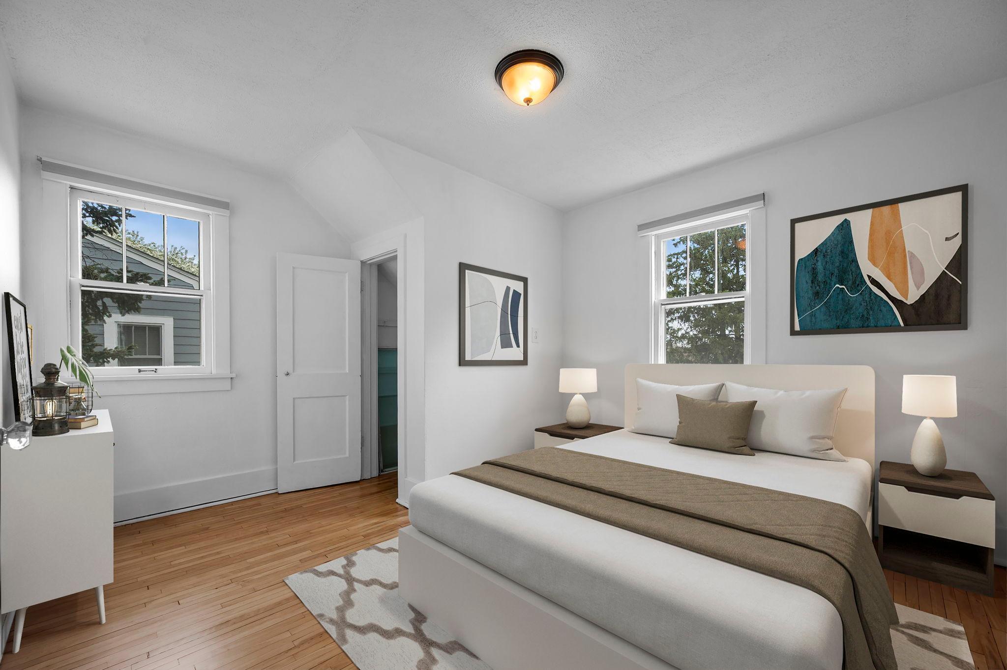 First upper level bedroom with plenty of natural light!