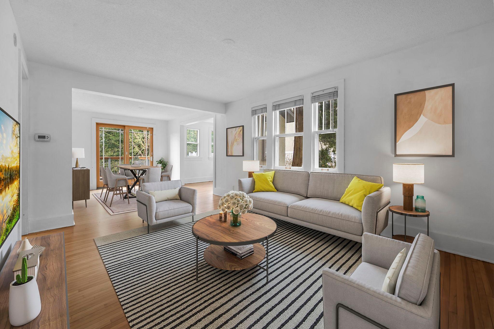 The existing home offers a classic layout with 4 bedrooms and 3 bathrooms, designed for easy everyday living and comfortable entertaining.