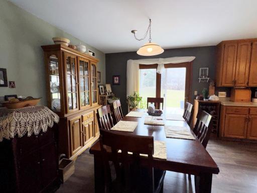 Patio Doors lead to the deck out Back