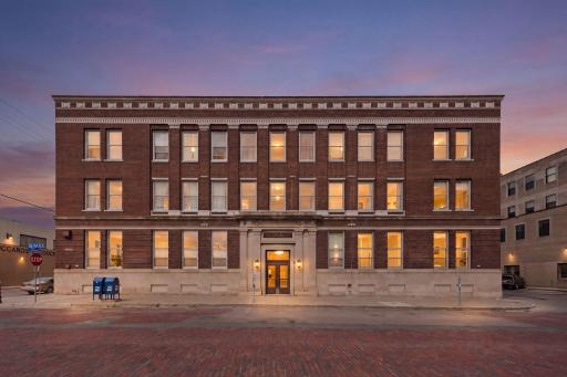 Welcome to 918 Lofts! This building feels like a boutique condo building with a charming brick exterior.