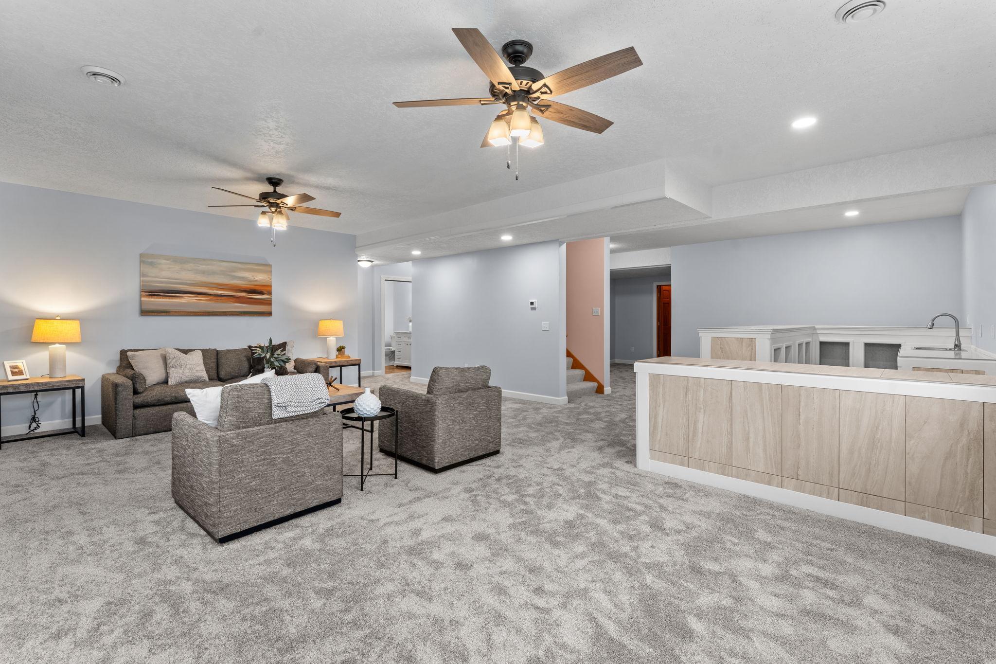 The lower level is an entertainer’s dream.