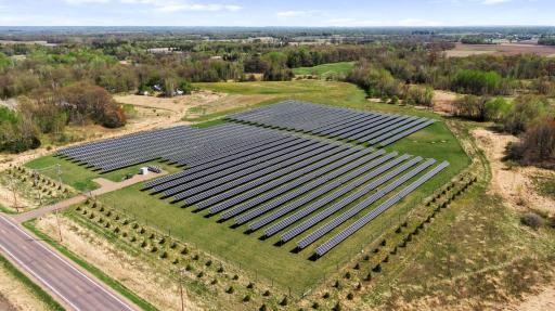 Eight (8) acres leased as solar development with another 35 acres possible for solar expansion.