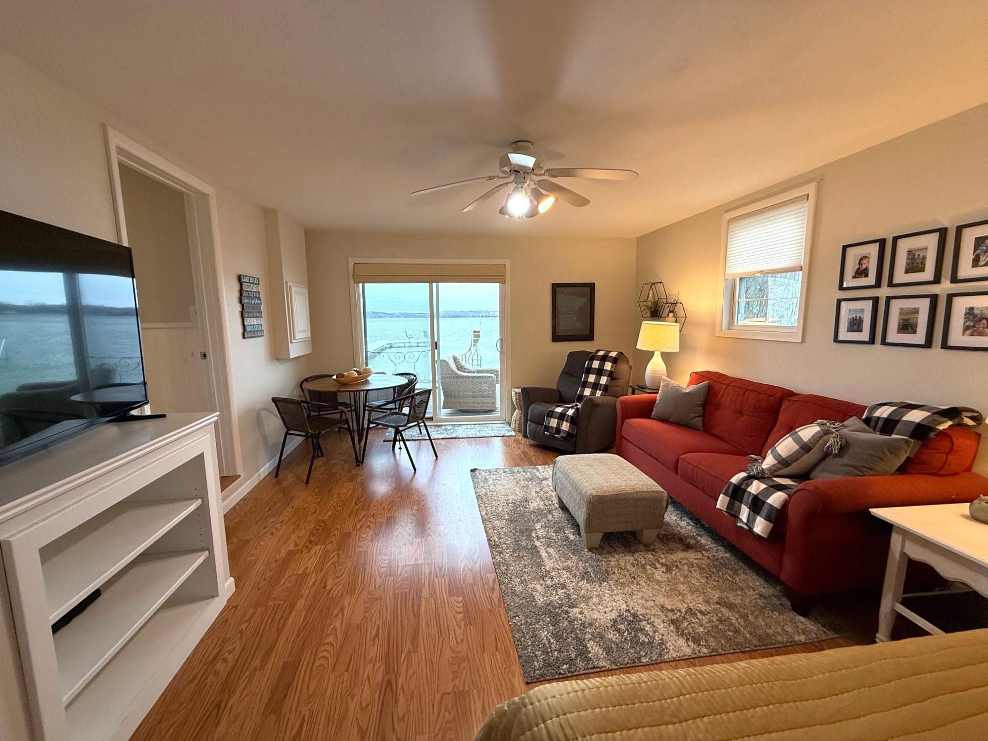 Family Room w/ Lakeside Patio Door