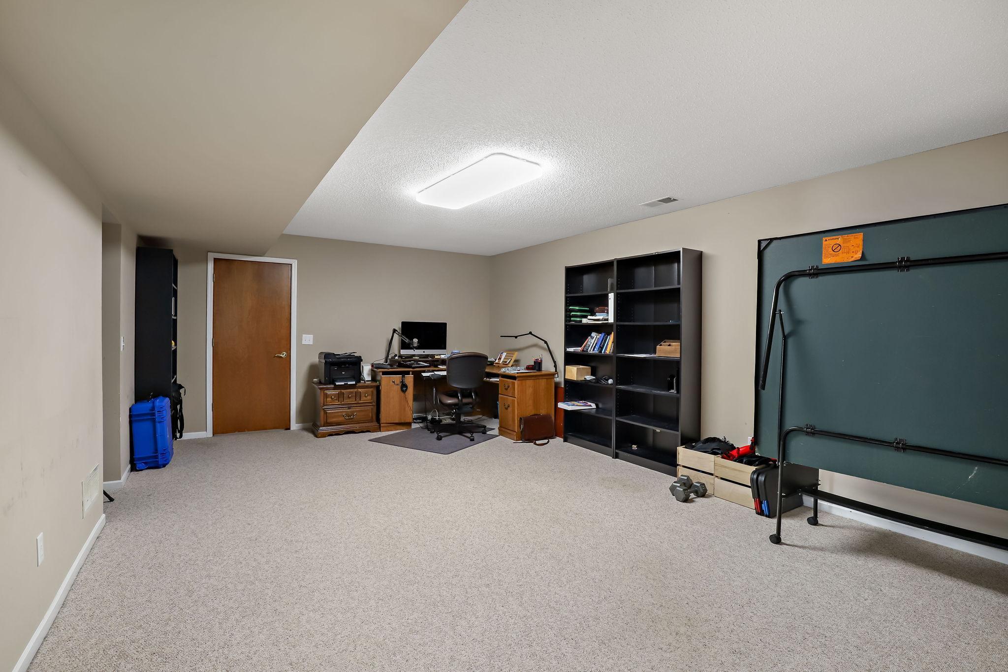 Large amusement room to use as you choose, home office, game room, etc.