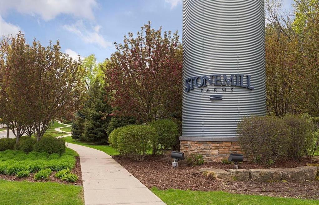 Stonemill Farms silo welcoming you to the neighborhood