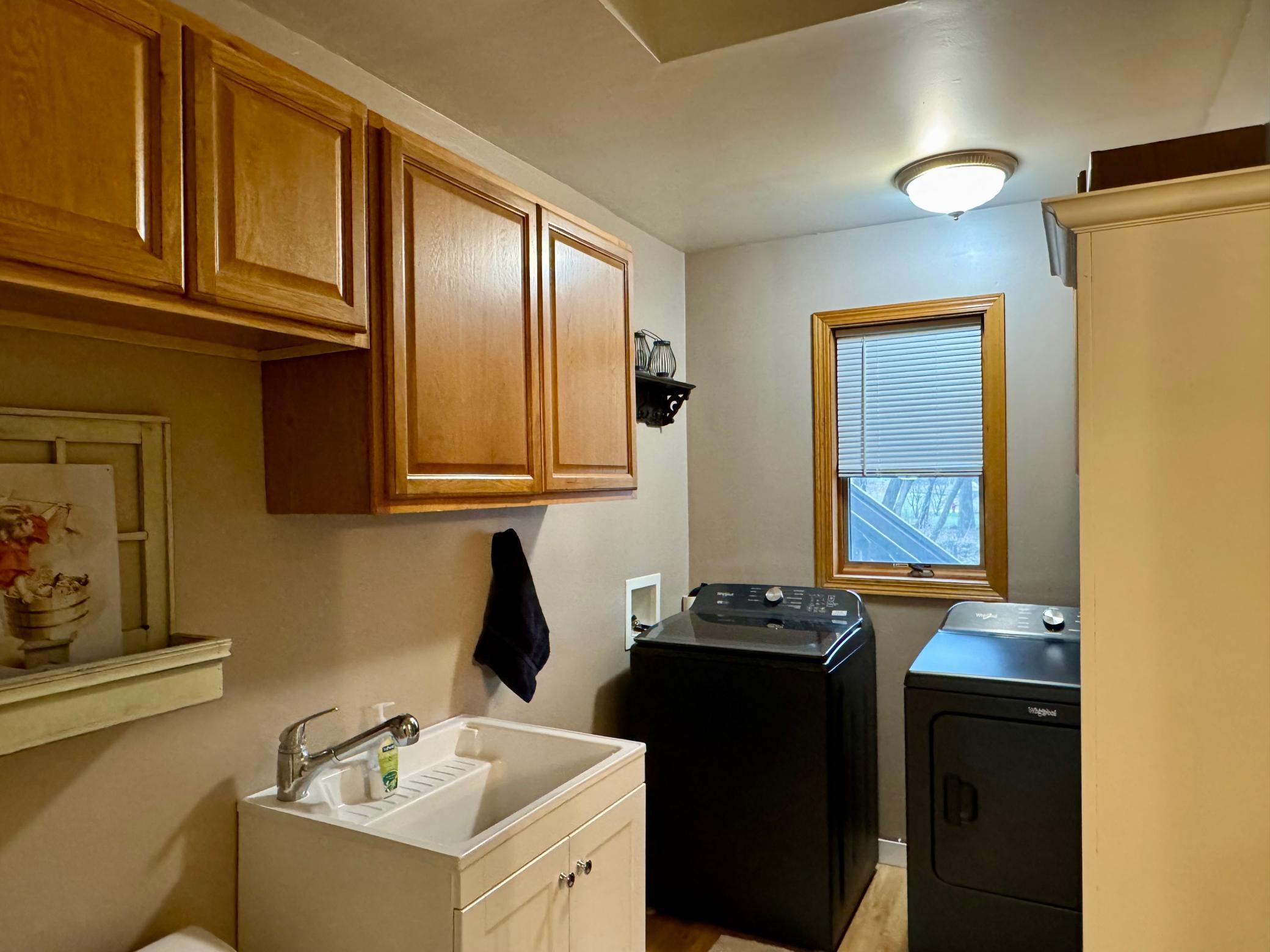 Main level bath and laundry