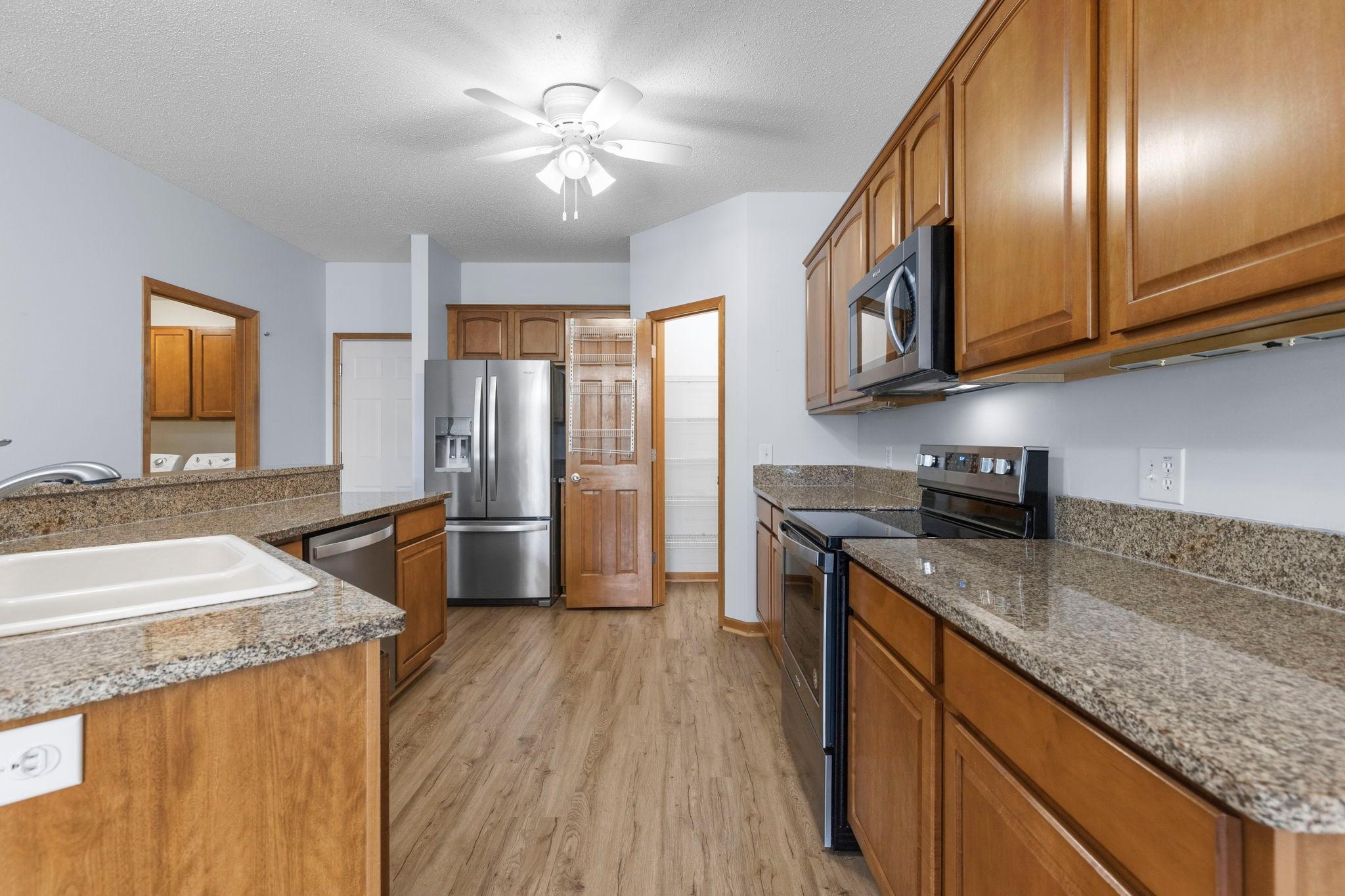 Large Kitchen with granite counter tops