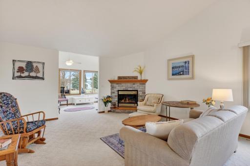 Living room with Gas fireplace