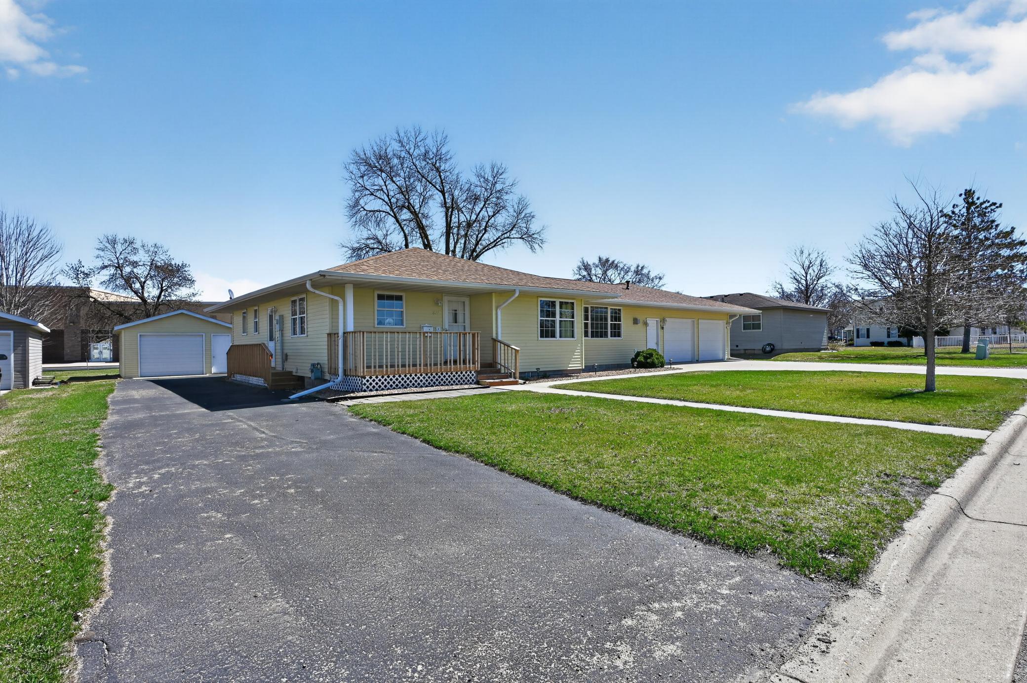 Asphalt driveway to storage