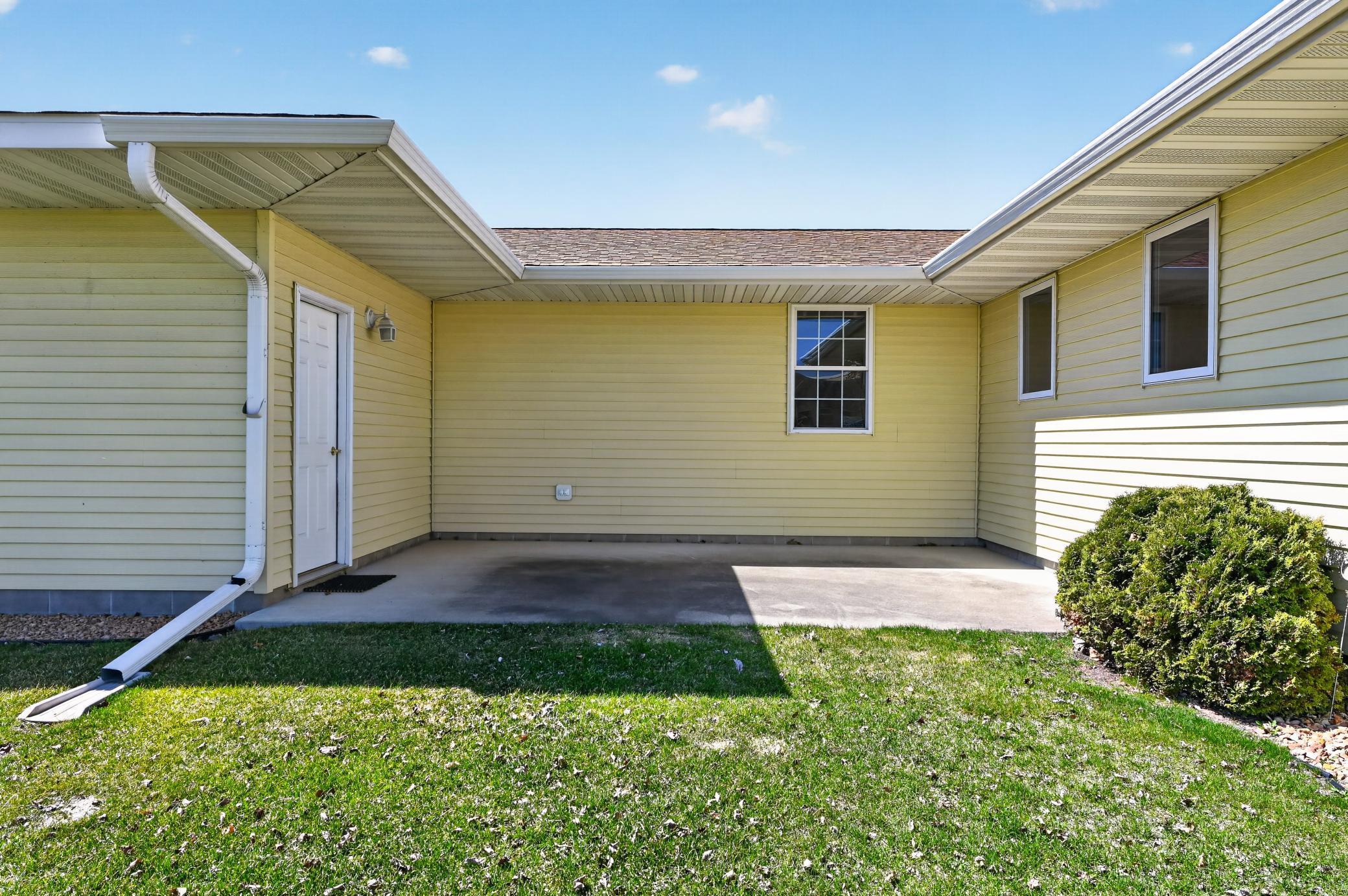 Patio in backyard for grilling & chilling