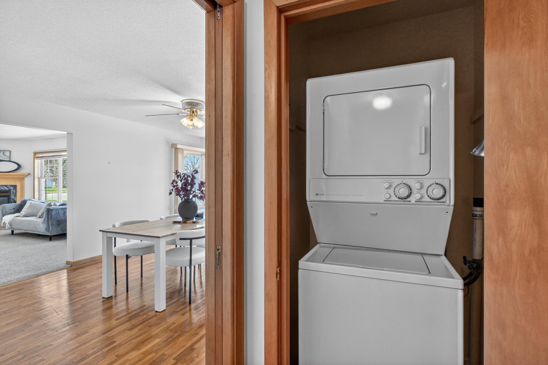 Convenient MF laundry in closet