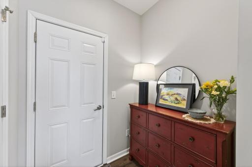 Mud space entrance leading to the garage.