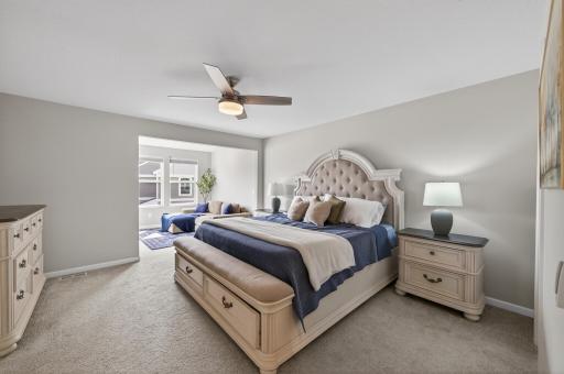 Giant primary suite with a ton of space and additional primary owner's retreat.