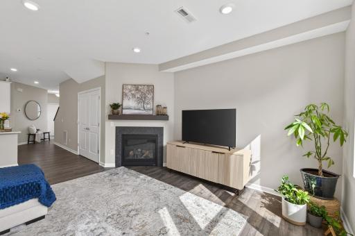 Cozy up to the gas fireplace on cooler evenings.